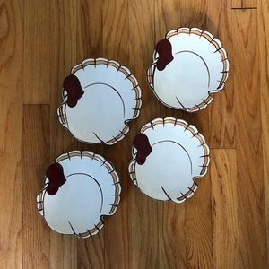 Pottery Barn Thanksgiving Turkey Plates 🦃